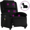Image de vidaXL Fauteuil de massage électrique noir similicuir