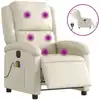 Image de vidaXL Fauteuil de massage électrique Crème similicuir