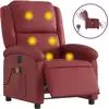 Image de vidaXL Fauteuil de massage électrique vin rouge similicuir