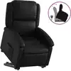 Image de vidaXL Fauteuil relax avec releveur Noir Similicuir