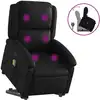 Image de vidaXL Fauteuil de massage avec releveur Noir similicuir