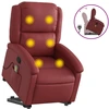 Image de vidaXL Fauteuil de massage avec releveur vin rouge similicuir