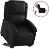 Image de vidaXL Fauteuil relax releveur électrique noir similicuir