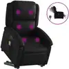Image de vidaXL Fauteuil de massage avec releveur électrique noir similicuir