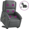 Image de vidaXL Fauteuil de massage avec releveur électrique Gris Similicuir
