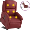 Image de vidaXL Fauteuil de massage avec releveur électrique vin rouge similicuir