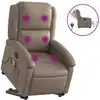 Image de vidaXL Fauteuil de massage avec releveur électrique Cappuccino similicuir