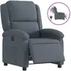 Image de vidaXL Fauteuil relax électrique gris foncé velours
