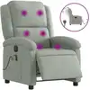 Image de vidaXL Fauteuil de massage électrique gris clair velours