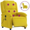 Image de vidaXL Fauteuil de massage électrique jaune velours