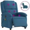 Image de vidaXL Fauteuil de massage électrique bleu velours
