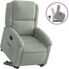 Image de vidaXL Fauteuil relax releveur gris clair velours