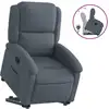 Image de vidaXL Fauteuil relax releveur gris foncé velours