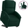 Image de vidaXL Fauteuil relax releveur vert foncé velours