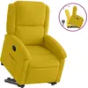 Image de vidaXL Fauteuil relax releveur jaune velours