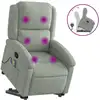 Image de vidaXL Fauteuil de massage avec releveur gris clair velours