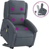 Image de vidaXL Fauteuil de massage avec releveur gris foncé velours