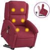 Image de vidaXL Fauteuil de massage avec releveur vin rouge velours