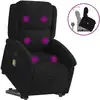 Image de vidaXL Fauteuil de massage avec releveur Noir velours