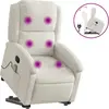 Image de vidaXL Fauteuil de massage avec releveur Crème Velours