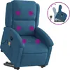 Image de vidaXL Fauteuil de massage avec releveur Bleu velours