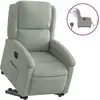 Image de vidaXL Fauteuil relax releveur électrique gris clair velours