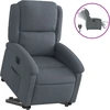 Image de vidaXL Fauteuil relax releveur électrique gris foncé velours