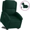 Image de vidaXL Fauteuil relax releveur électrique vert foncé velours