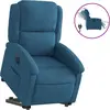 Image de vidaXL Fauteuil relax releveur électrique bleu velours