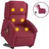 Image de vidaXL Fauteuil de massage avec releveur électrique vin rouge velours