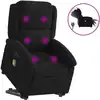 Image de vidaXL Fauteuil de massage avec releveur Électrique Noir Velours