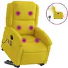 Image de vidaXL Fauteuil de massage avec releveur Électrique Jaune Velours