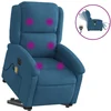 Image de vidaXL Fauteuil de massage avec releveur électrique bleu velours