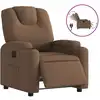 Image de vidaXL Fauteuil relax électrique marron Tissu