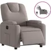 Image de vidaXL Fauteuil relax électrique Tissu Taupe