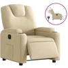 Image de vidaXL Fauteuil relax électrique Crème Tissu