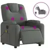 Image de vidaXL Fauteuil de massage électrique Tissu gris foncé