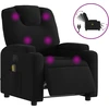 Image de vidaXL Fauteuil de massage électrique noir tissu