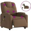 Image de vidaXL Fauteuil de massage électrique Marron Tissu