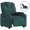 Image de vidaXL Fauteuil de massage électrique Vert foncé Tissu