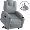 Image de vidaXL Fauteuil relax releveur gris clair Tissu