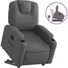 Image de vidaXL Fauteuil relax releveur gris foncé Tissu