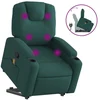 Image de vidaXL Fauteuil de massage avec releveur Vert foncé Tissu