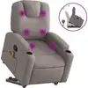 Image de vidaXL Fauteuil de massage avec releveur Taupe Tissu