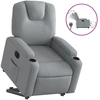 Image de vidaXL Fauteuil relax avec releveur électrique Gris clair Tissu