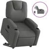 Image de vidaXL Fauteuil relax avec releveur électrique Tissu gris foncé