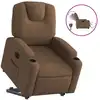 Image de vidaXL Fauteuil relax releveur électrique brun Tissu