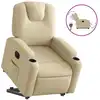 Image de vidaXL Fauteuil relax avec releveur électrique Crème Tissu