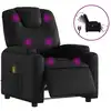 Image de vidaXL Fauteuil de massage électrique noir similicuir