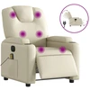 Image de vidaXL Fauteuil de massage électrique Crème similicuir